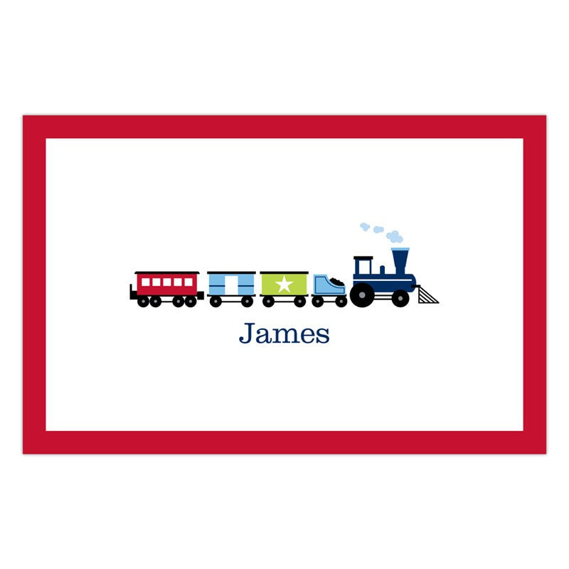 boatman geller choo choo train placemat