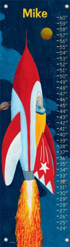 children's growth chart - rocket man
