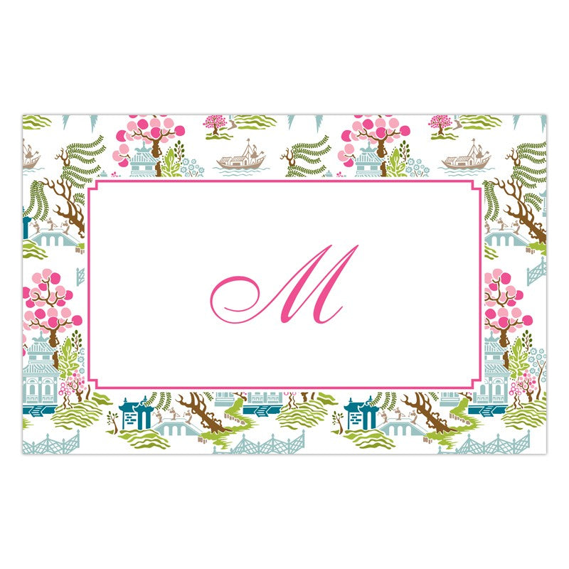 boatman geller chinoiserie spring disposable placemats