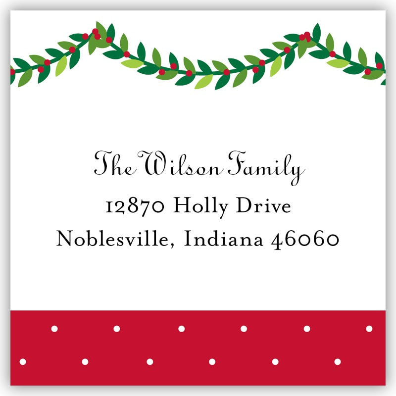 boatman geller wreath square sticker