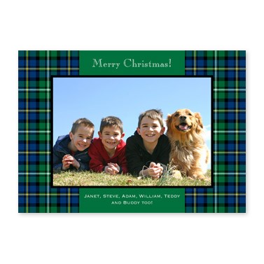 boatman geller black watch plaid photocard