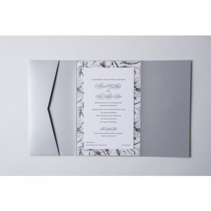 meriel & alex wedding invitation card