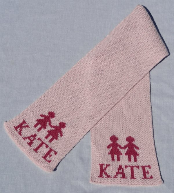 personalized scarf with name and paperdolls