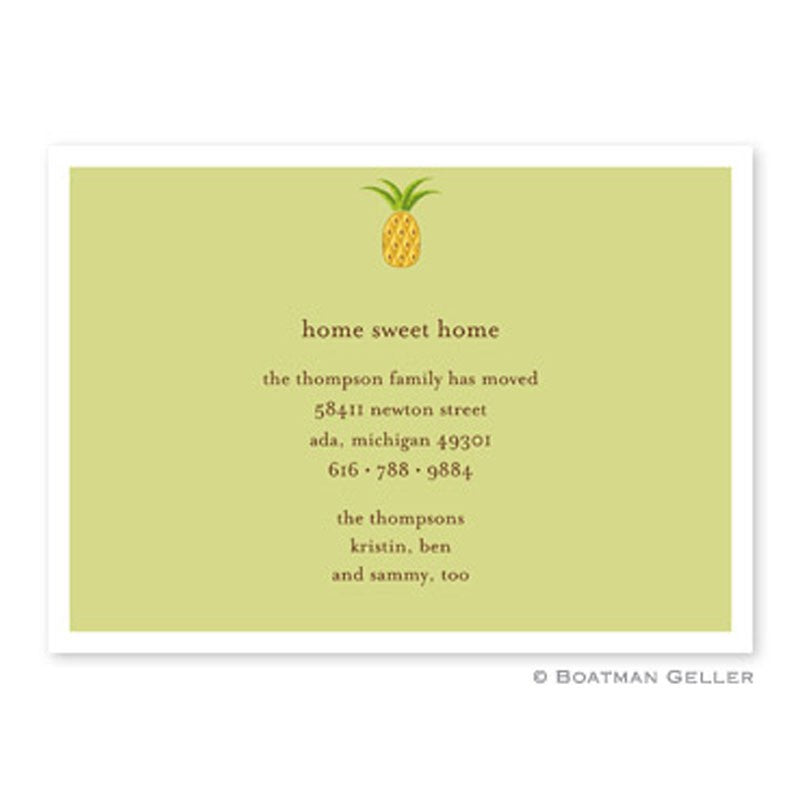 boatman geller pineapple flat invitation