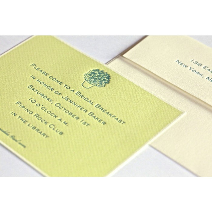 married mums flowers pot invitation
