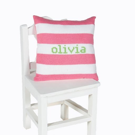 personalized knit name pillow 10x10