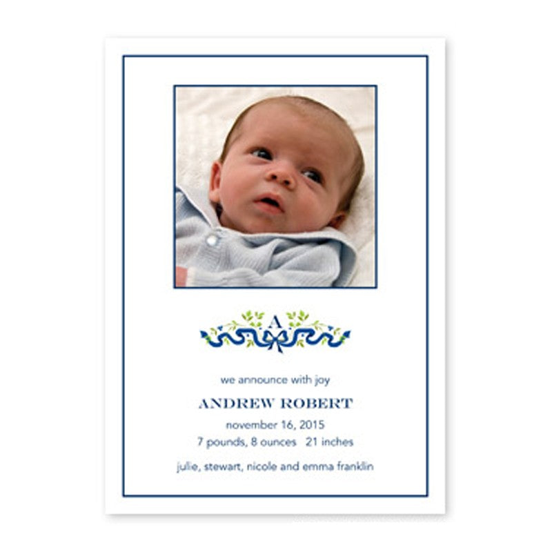 boatman geller ribbon navy photocard