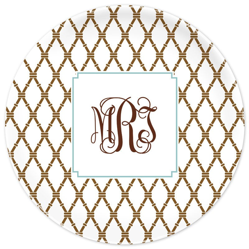 boatman geller bamboo brown & slate plate
