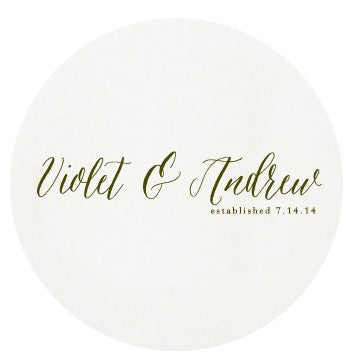 personalized letterpressed coasters wedded bliss by haute papier