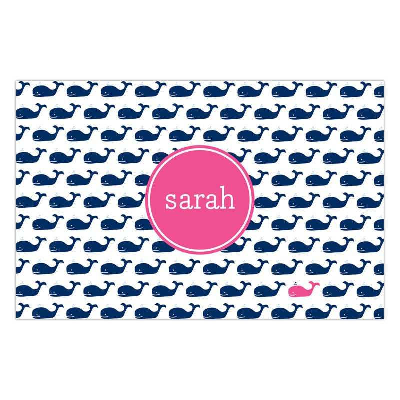 boatman geller whale repeat navy placemat