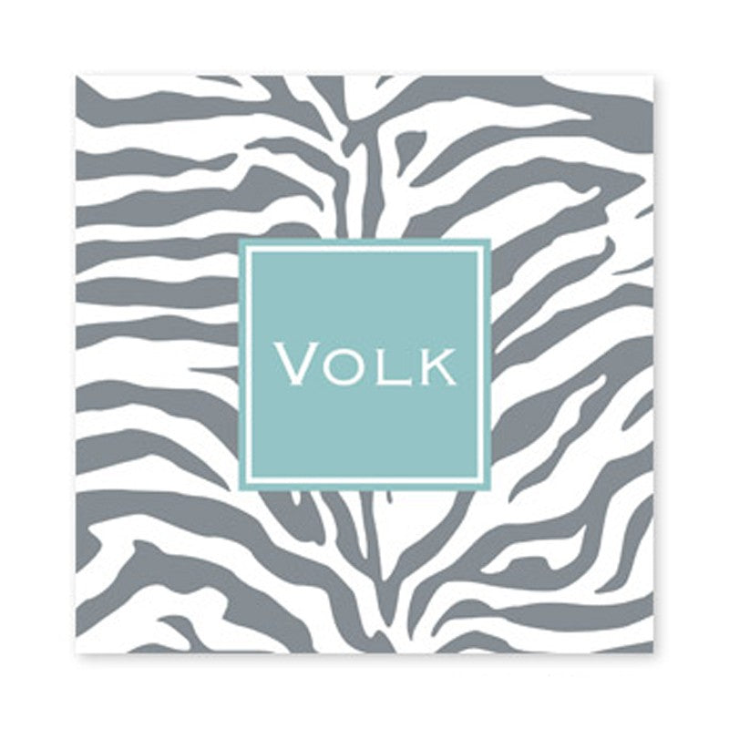 zebra gray square paper coaster set of 50
