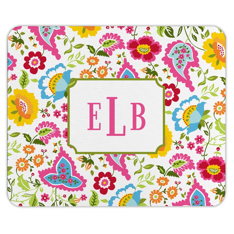 boatman geller bright floral mouse pad