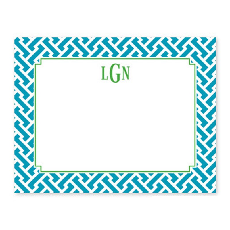 boatman geller stella turquoise small flat notecard