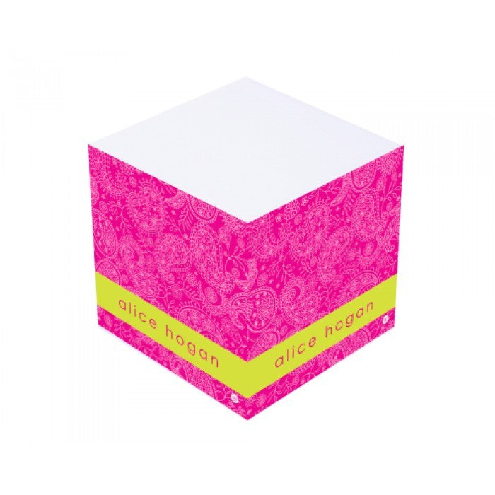 paisley sticky note cube