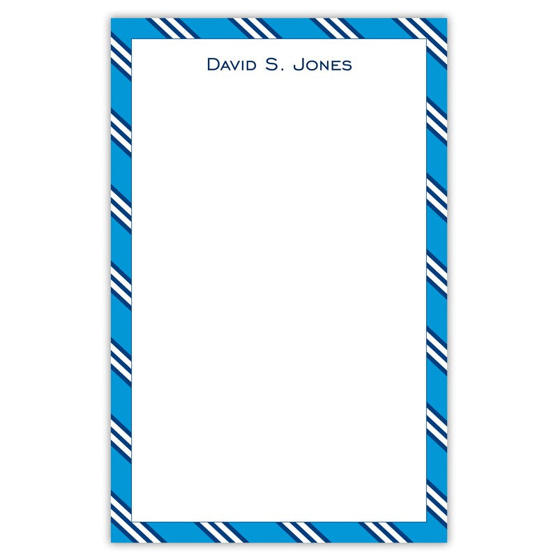 boatman geller repp tie blue & navy notepad