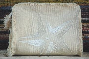 starfish make up bag - small clutch by queen bea studio