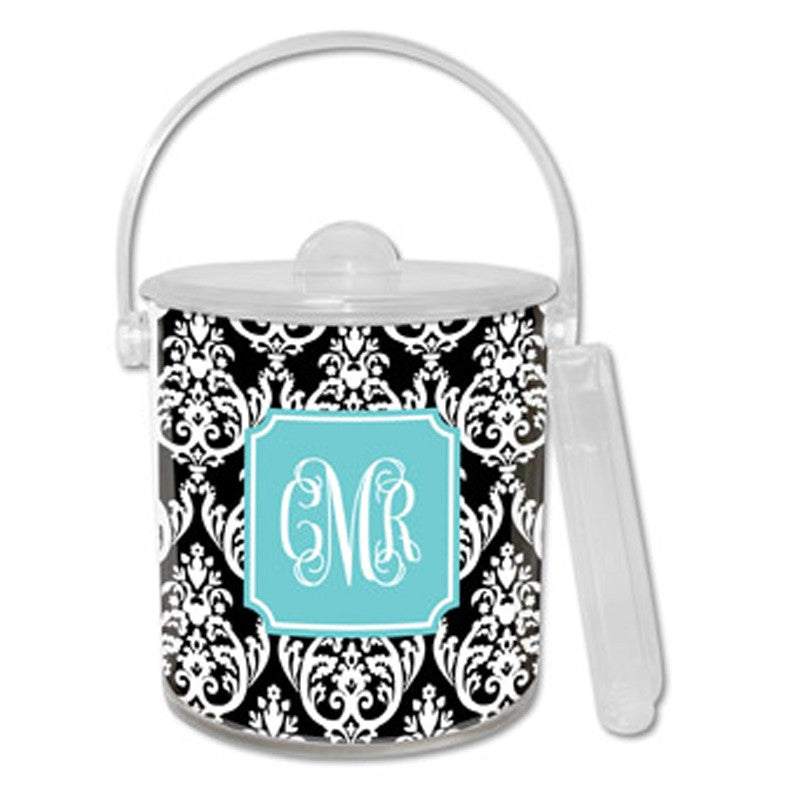 boatman geller madison damask black ice buckets