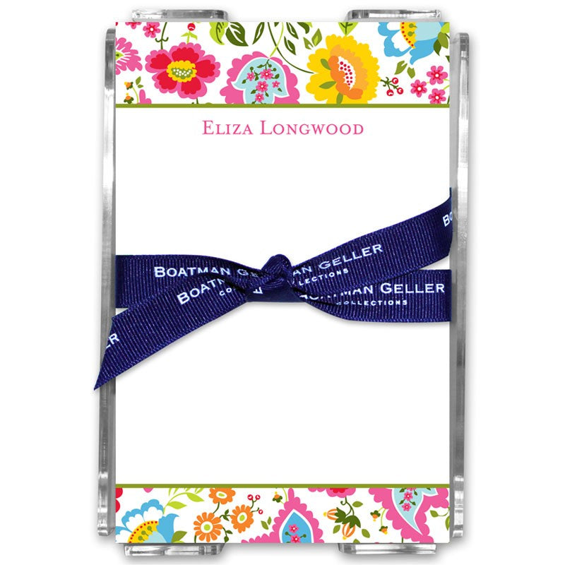 boatman geller bright floral acrylic note sheets