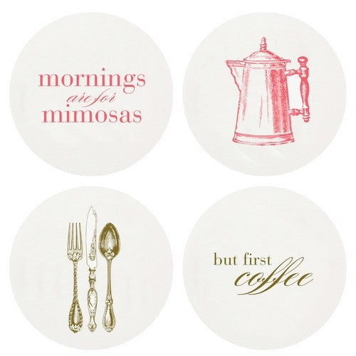 Letterpressed Brunch Coasters