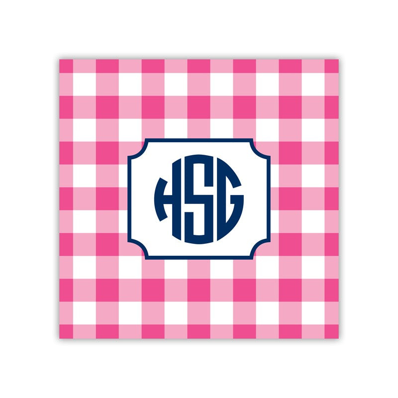 classic check raspberry coaster square paper coaster set of 50