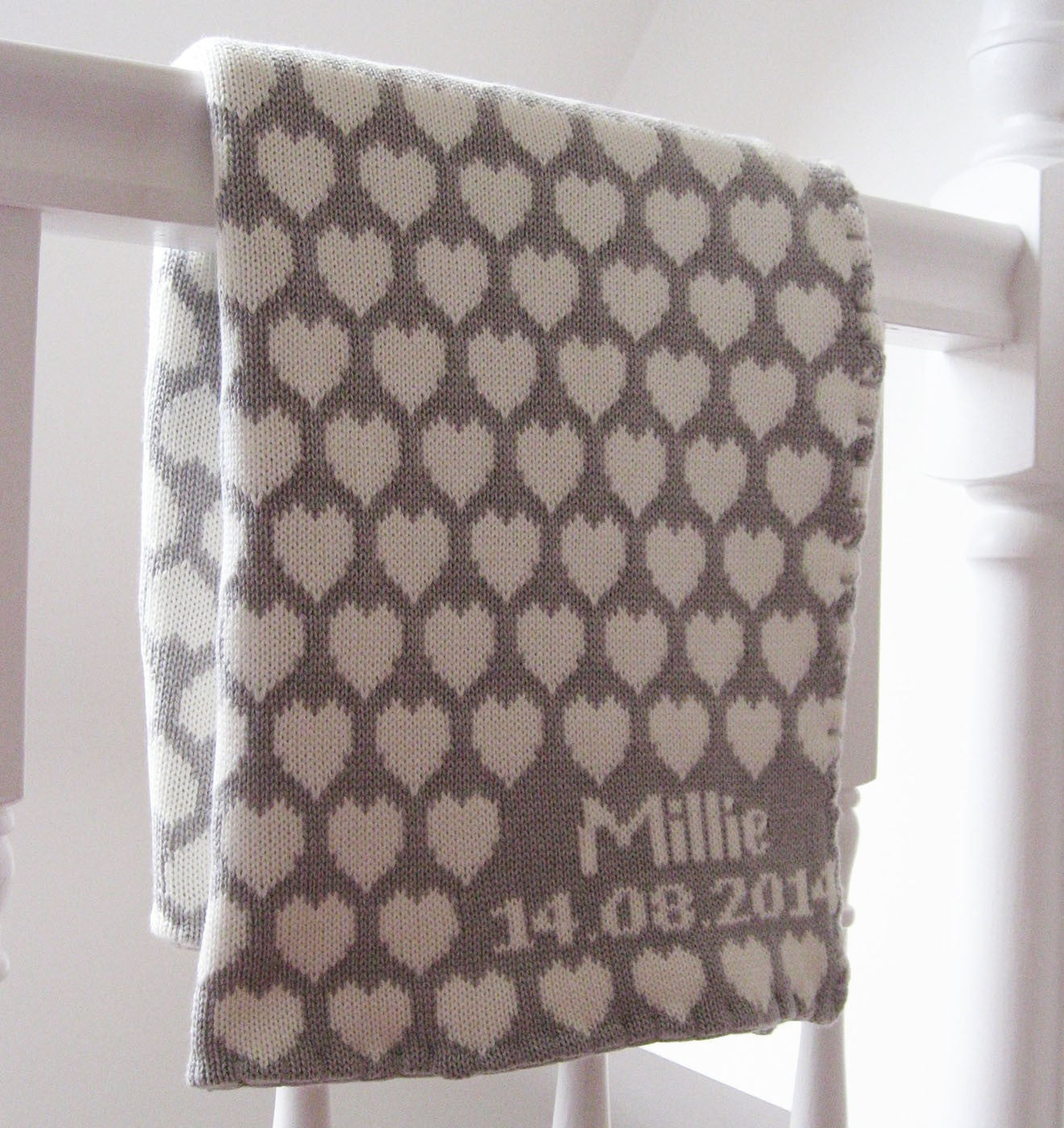 hearts baby blanket (several colors available)