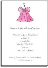 personalized invitations  pink frock