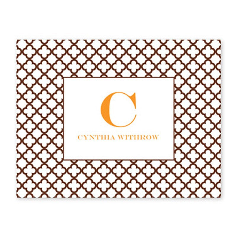 boatman geller bristol petite chocolate foldover note cards
