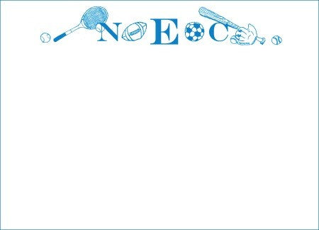 sports monogram children's stationary