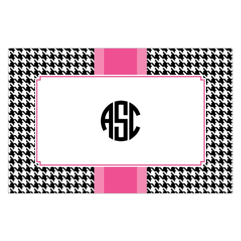 boatman geller alex houndstooth black placemat