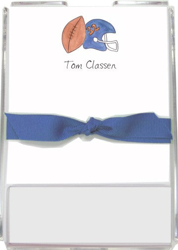 personalized memo sets  football fanatic