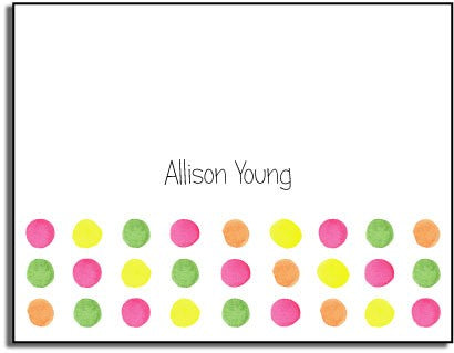 personalized everyday notes  sherbert dots