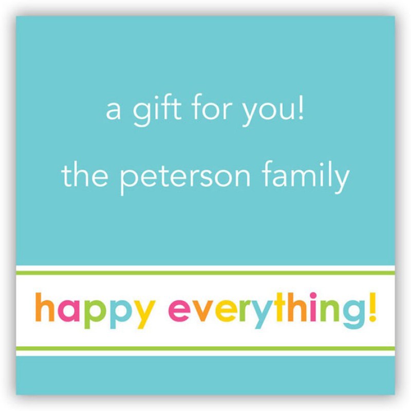 boatman geller happy everything square sticker
