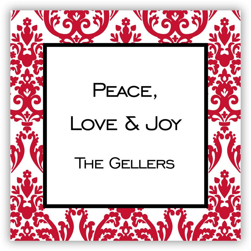 boatman geller madison damask reverse square sticker