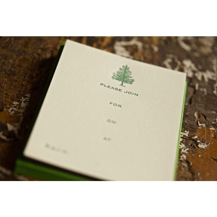 winter pine fill in invitations