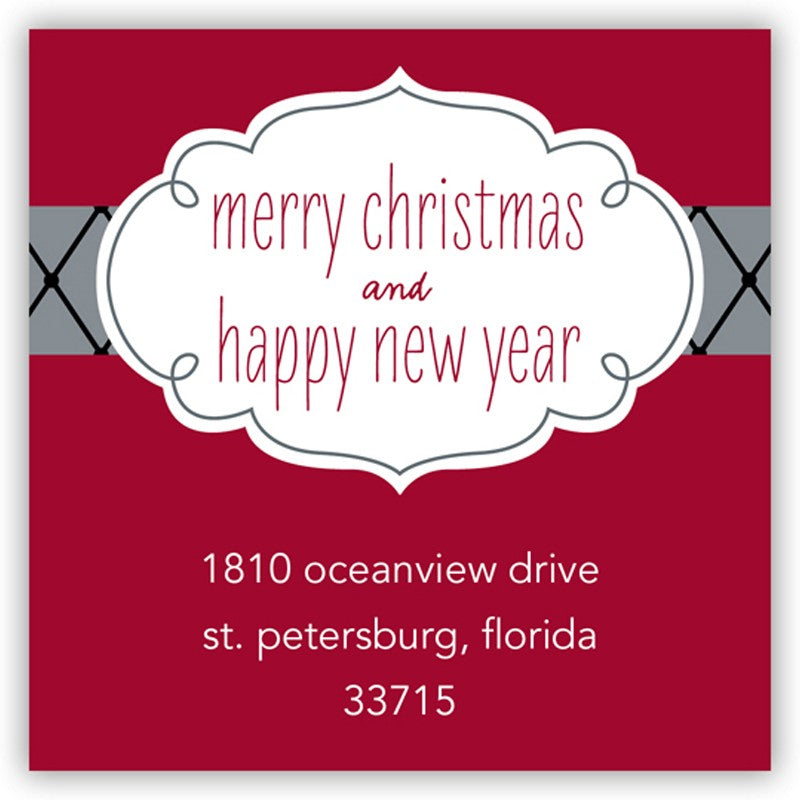 boatman geller label chic cranberry square sticker
