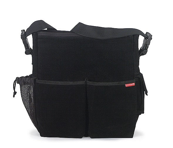 skip hop diaper bag - black corduroy