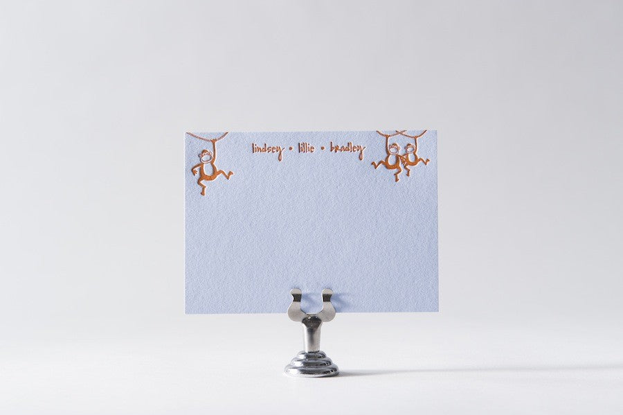 swinging monkey kids stationery