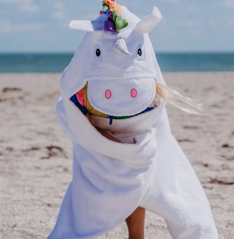 unicorn hooded towel