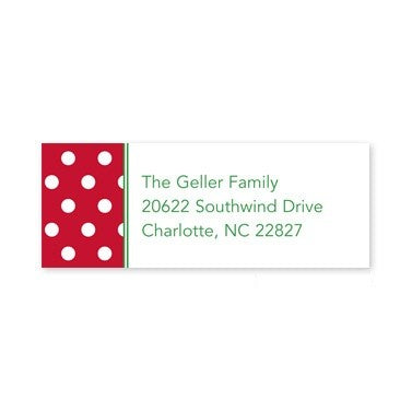 boatman geller polka dot cherry address labels