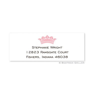 boatman geller crown pink address labels