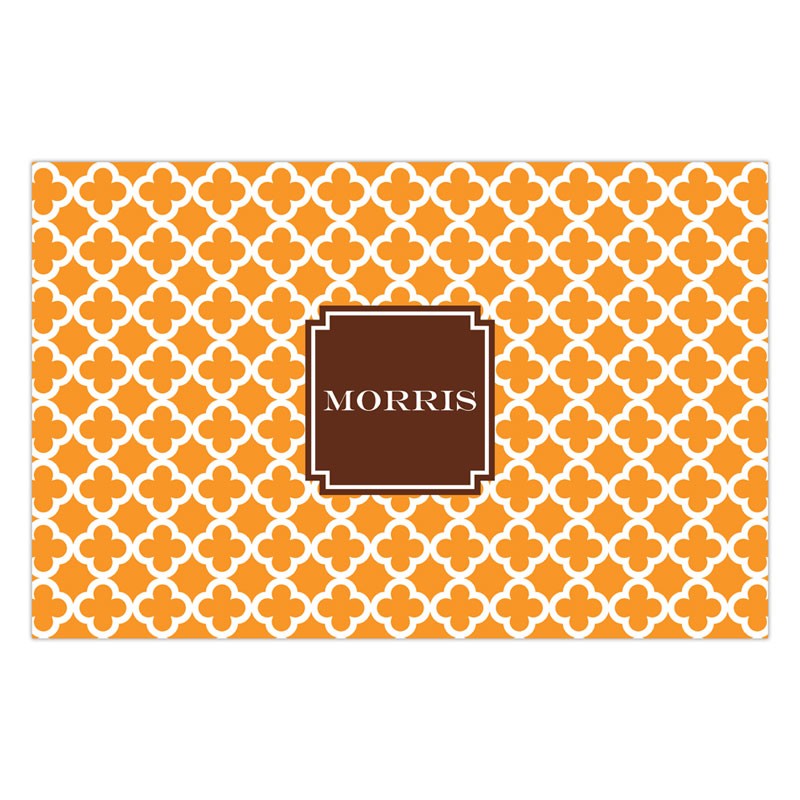 boatman geller bristol tile tangerine placemat