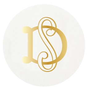 personalized foil stamped coasters m113 by haute papier