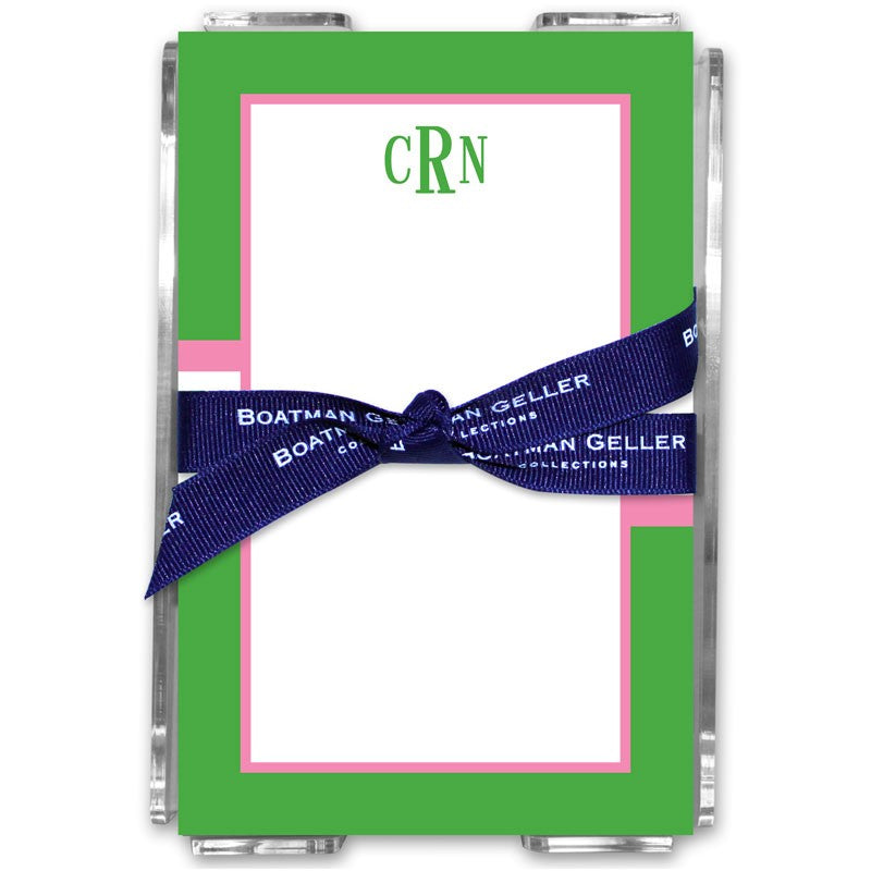 boatman geller stripe kelly & bubblegum acrylic note sheets