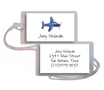 personalized luggage tags - airplane tag