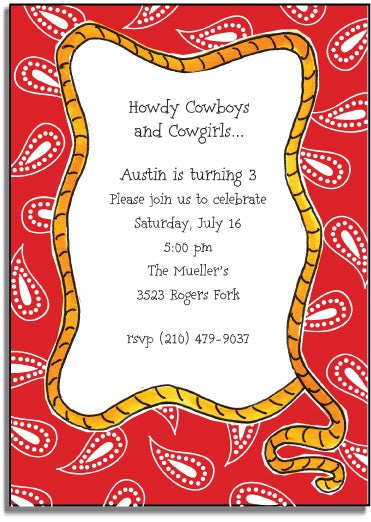 personalized invitations  howdy