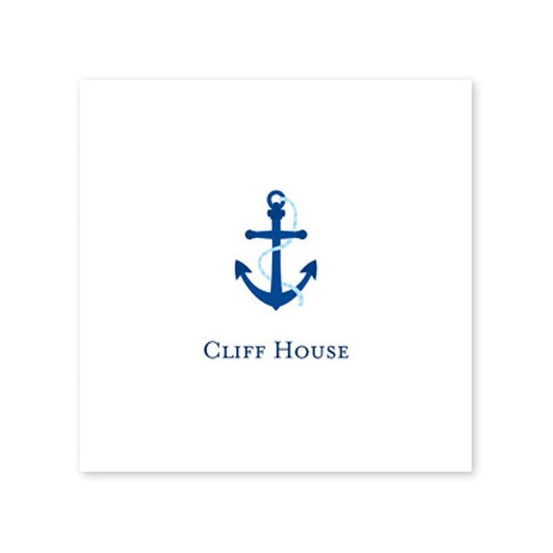 icon anchor square paper coaster set of 50