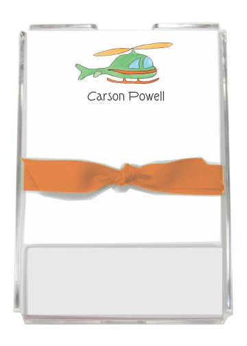 personalized memo sets  whirly bird