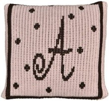 personalized pillow with polka dots and border