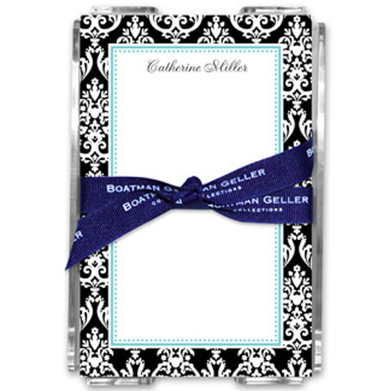 boatman geller madison damask black note sheets in acrylic