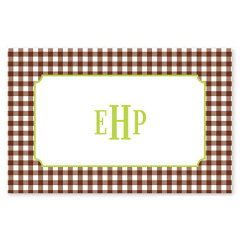 boatman geller classic check chocolate disposable placemat